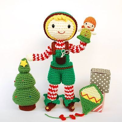 elfo navidad amigurumi