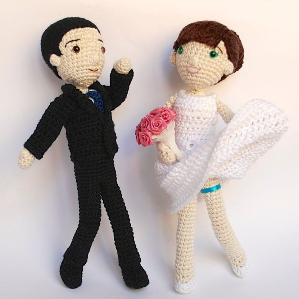 novios de amigurumi personalizados