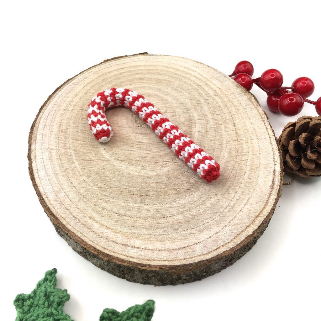 patrón de bastón de navidad a crochet