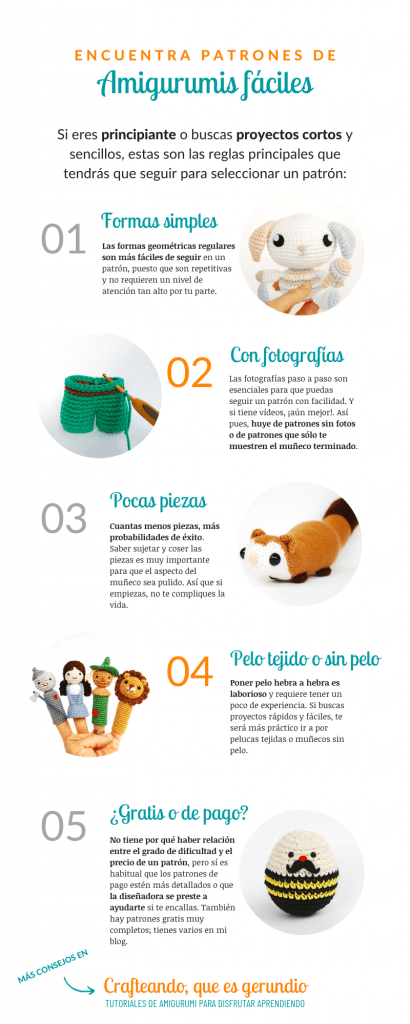 5 consejos para encontrar patrones de amigurumis fáciles